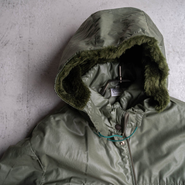 1990-00s Italy green tech half coat 'mint condition'