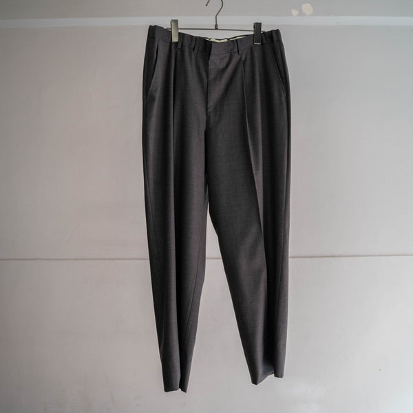 1990s Japan vintage gray wide slacks -waist remake-