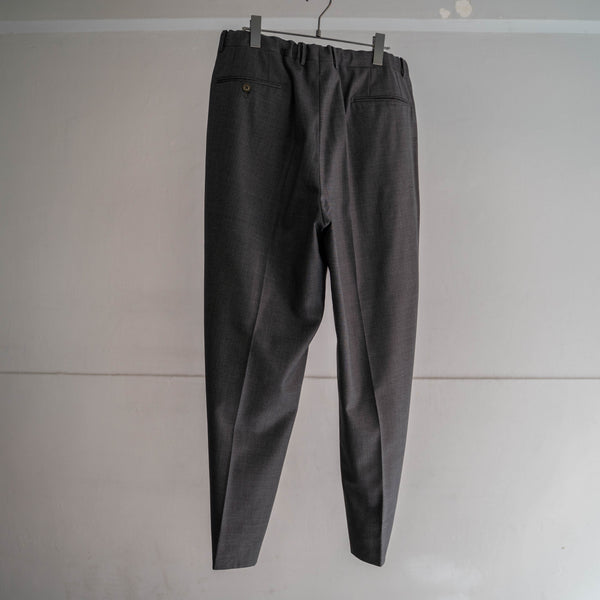 1990s Japan vintage gray wide slacks -waist remake-
