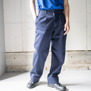 1990-00s Italian military over dyed navy color chino pants