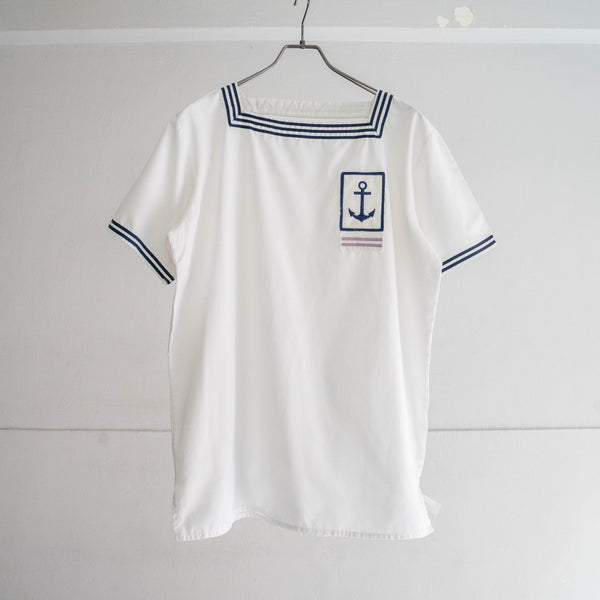 around 1960s French military sailor short sleeve tops