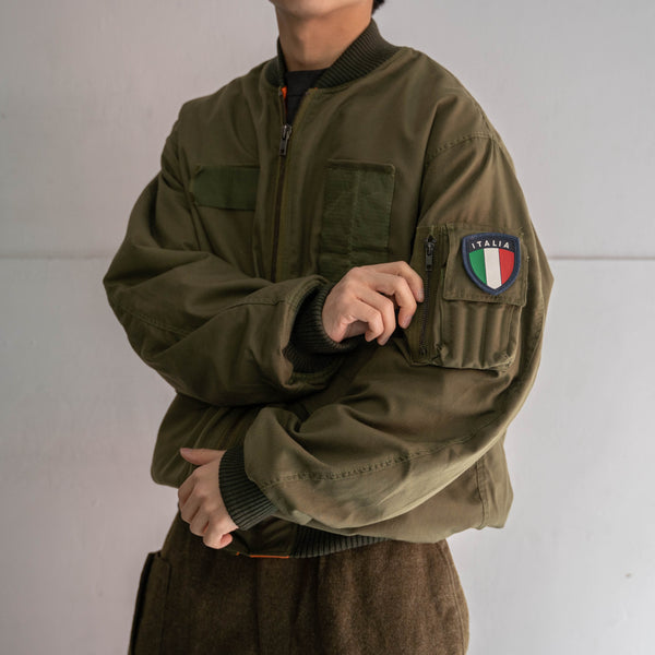 2000s Italian military olive flight jacket 'dead stock'