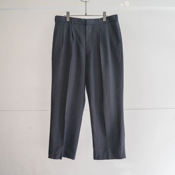 1990s Japan vintage dark tone checked slacks