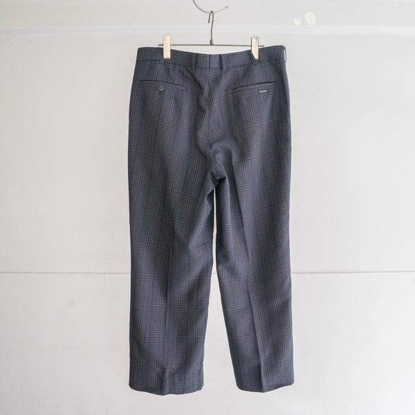 1990s Japan vintage dark tone checked slacks