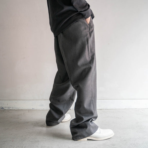 1990s Japan vintage gray wide slacks -waist remake-