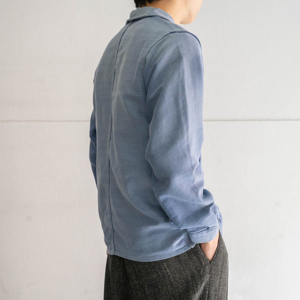 1940s France blue moleskin jacket 'good fade & damage'