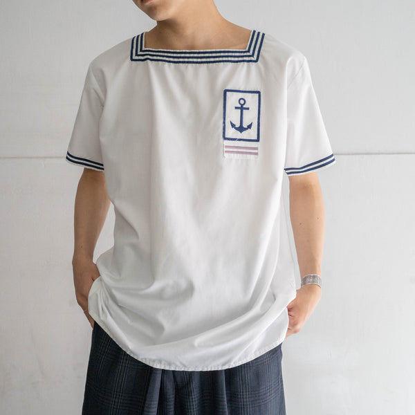 around 1960s French military sailor short sleeve tops