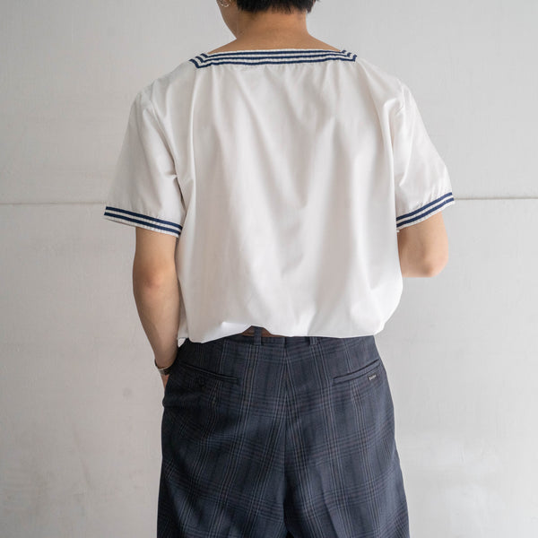 around 1960s French military sailor short sleeve tops