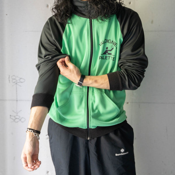 around 1980s Belgium black × green track jacket