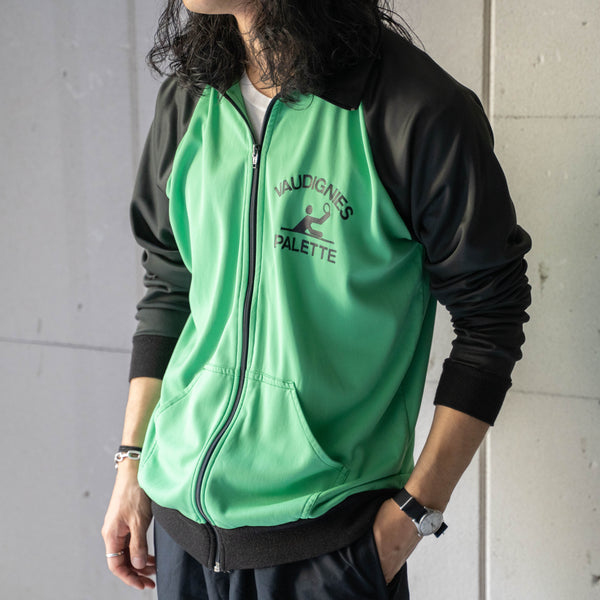 around 1980s Belgium black × green track jacket