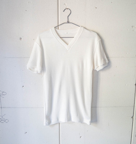 Italian military short sleeve v-neck summer knit 'dead stock'