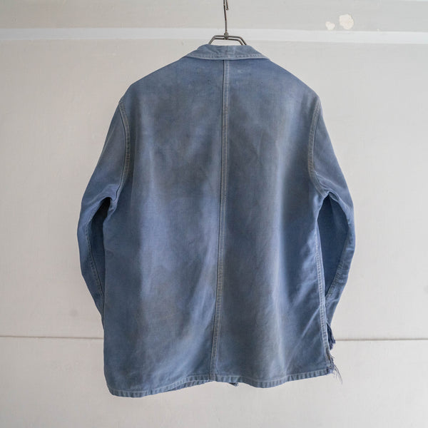 1940s France cotton twill work jacket 'good mood' -1