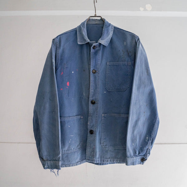 1950s France cotton twill work jacket 'good paint' -2