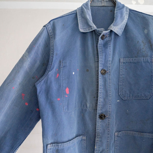 1950s France cotton twill work jacket 'good paint' -2