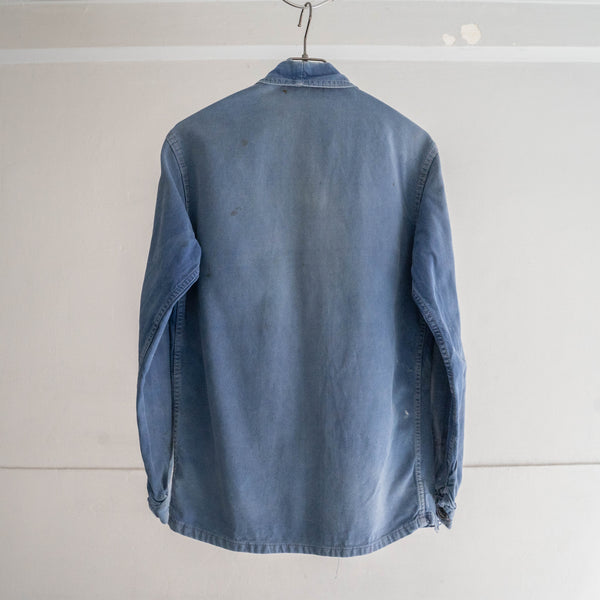 1950s France cotton twill work jacket 'good paint' -2