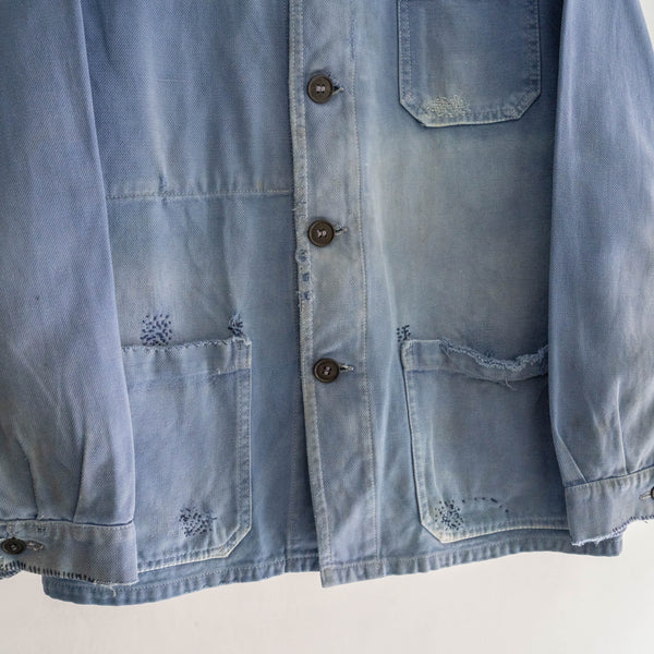 1950s France cotton twill work jacket 'good repair' -3