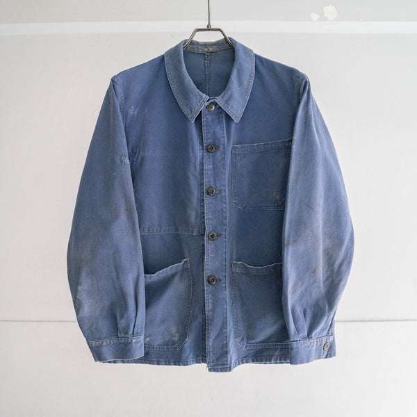 1950s France cotton twill work jacket 'good paint' -4