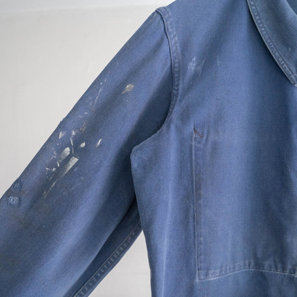 1950s France cotton twill work jacket 'good paint' -4