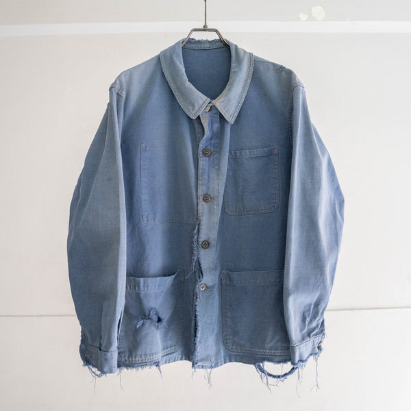 1950s France cotton twill work jacket 'boro' -5