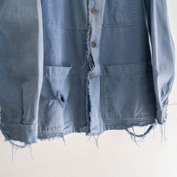 1950s France cotton twill work jacket 'boro' -5