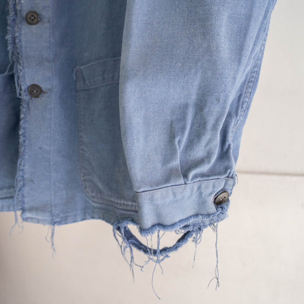 1950s France cotton twill work jacket 'boro' -5