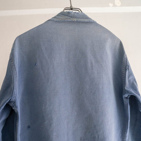 1950s France cotton twill work jacket 'boro' -5