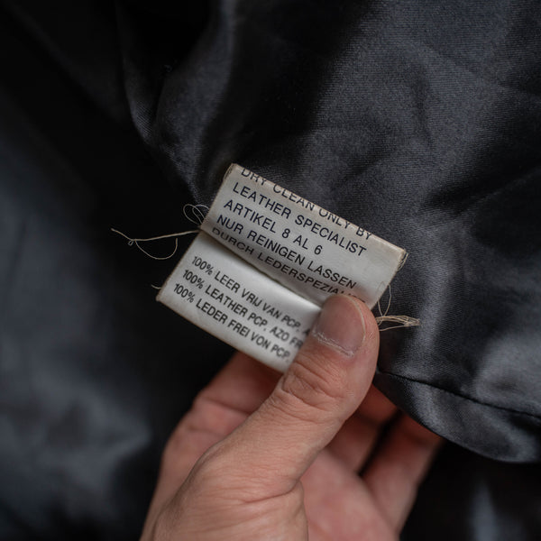 1990-00s black suede leather short jacket