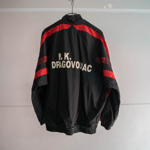 1990s UMBRO black × red sport jacket -good pattern-
