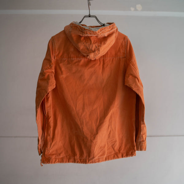 1990-00s Europe faded orange cotton 100 smock
