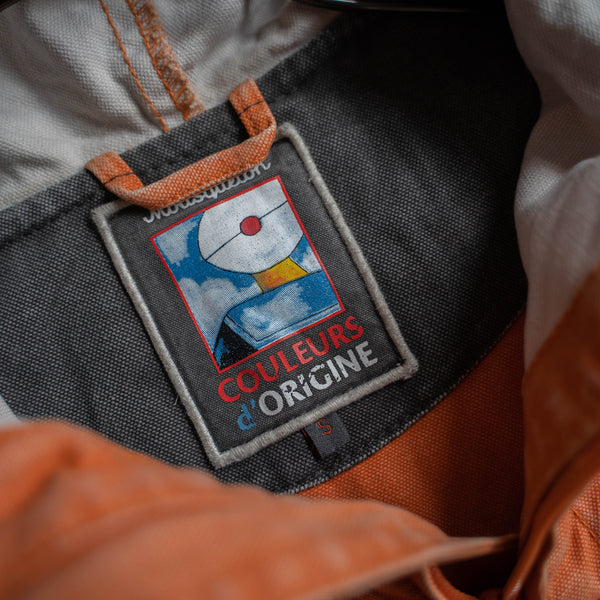 1990-00s Europe faded orange cotton 100 smock