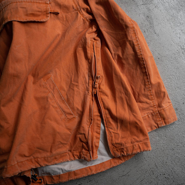 1990-00s Europe faded orange cotton 100 smock