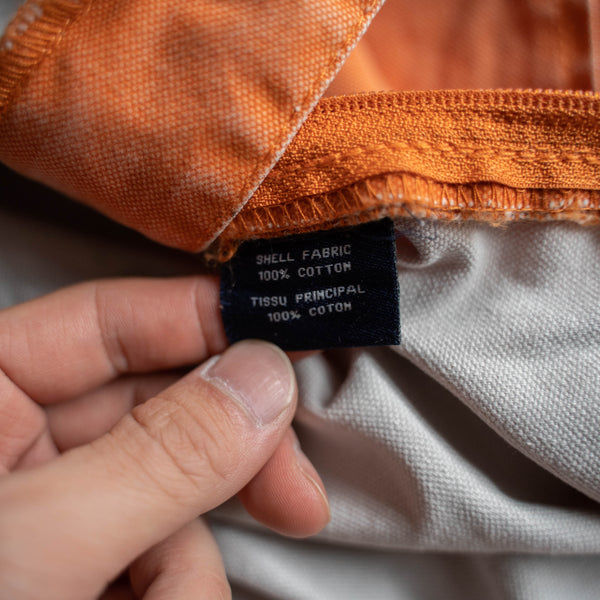 1990-00s Europe faded orange cotton 100 smock