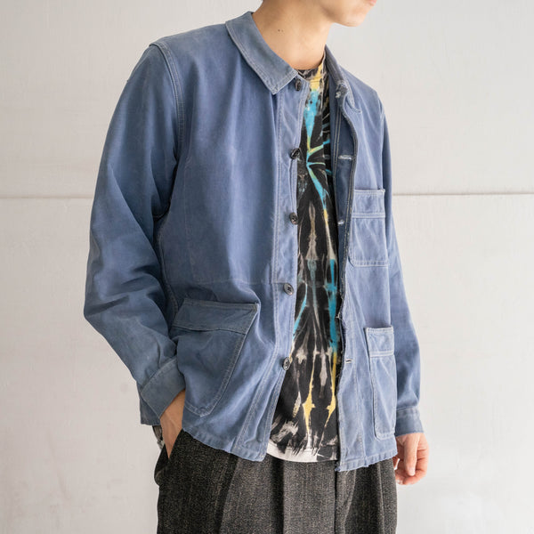 1940s France cotton twill work jacket 'good mood' -1