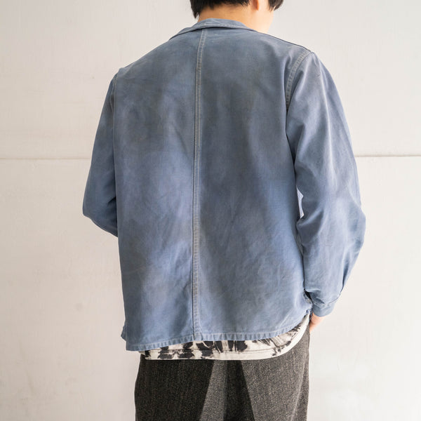 1940s France cotton twill work jacket 'good mood' -1
