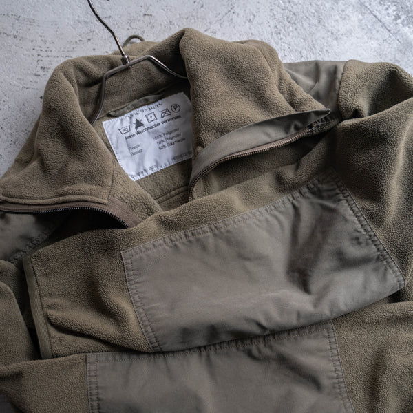 2000s Europe khaki fleece jacket -military sampling-