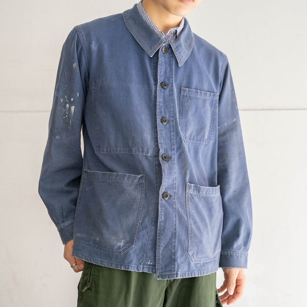 1950s France cotton twill work jacket 'good paint' -4