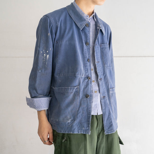 1950s France cotton twill work jacket 'good paint' -4