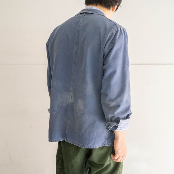 1950s France cotton twill work jacket 'good paint' -4
