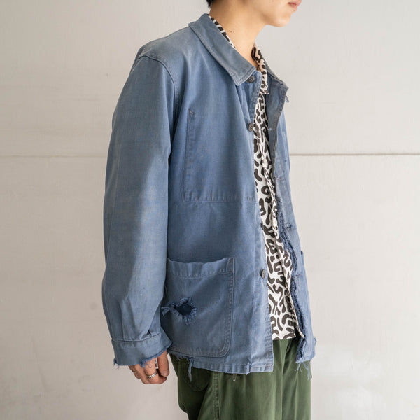1950s France cotton twill work jacket 'boro' -5