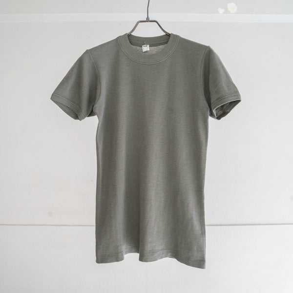 1970-80s Europe military olive green summer knit tops 'dead stock'