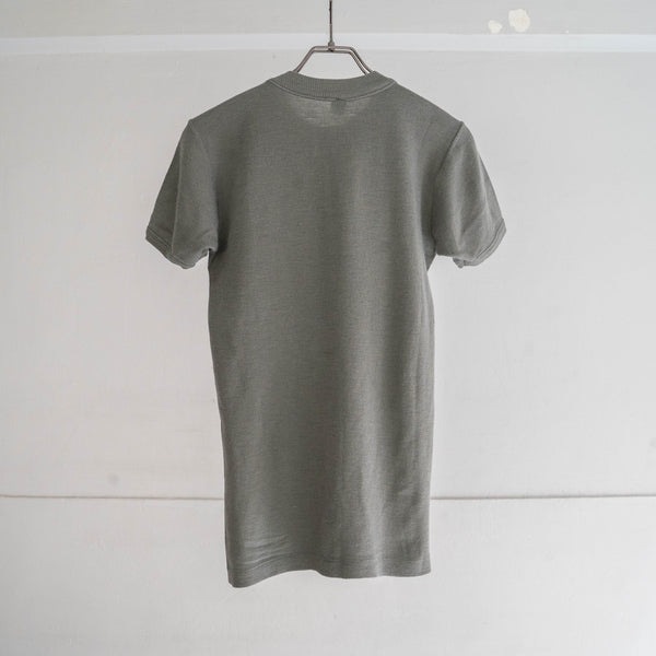 1970-80s Europe military olive green summer knit tops 'dead stock'