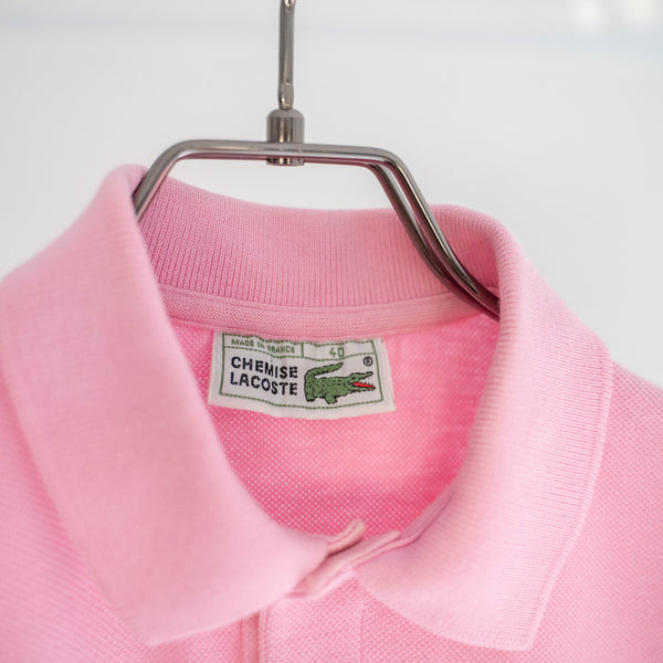 1970-80s LACOSTE light pink color polo shirt 'made in France'
