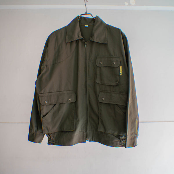 1980-90s Europe green hunting short jacket 'dead stock'