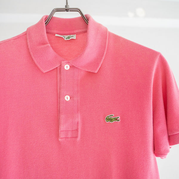 1970-80s LACOSTE pink color polo shirt 'made in France'