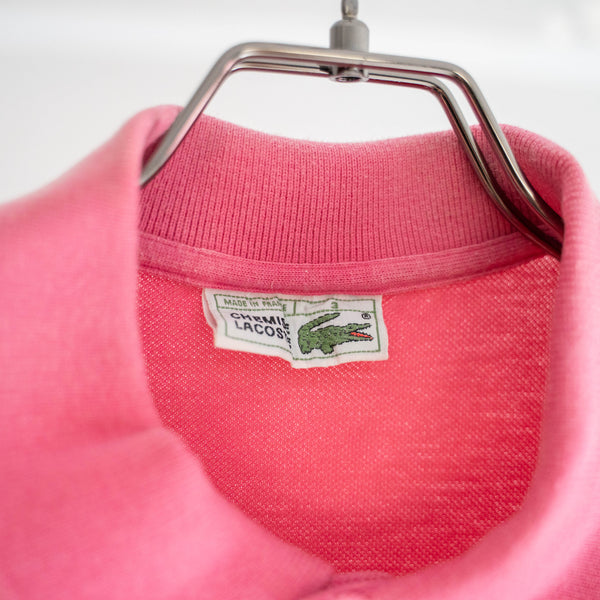 1970-80s LACOSTE pink color polo shirt 'made in France'