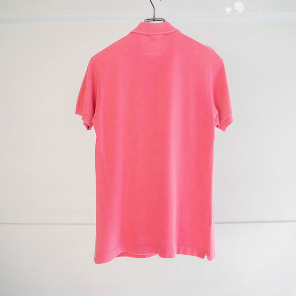 1970-80s LACOSTE pink color polo shirt 'made in France'