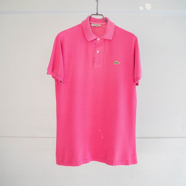 1970-80s LACOSTE rose pink color polo shirt 'made in France'