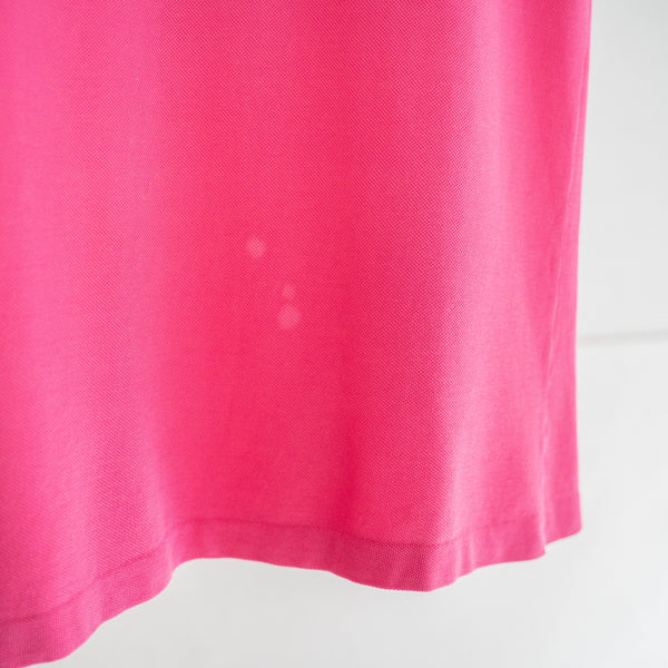1970-80s LACOSTE rose pink color polo shirt 'made in France'