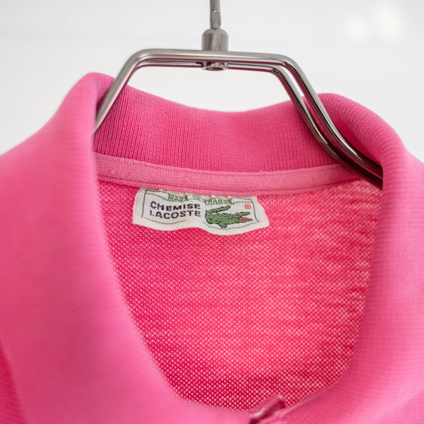 1970-80s LACOSTE rose pink color polo shirt 'made in France'