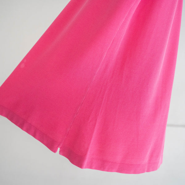 1970-80s LACOSTE rose pink color polo shirt 'made in France'